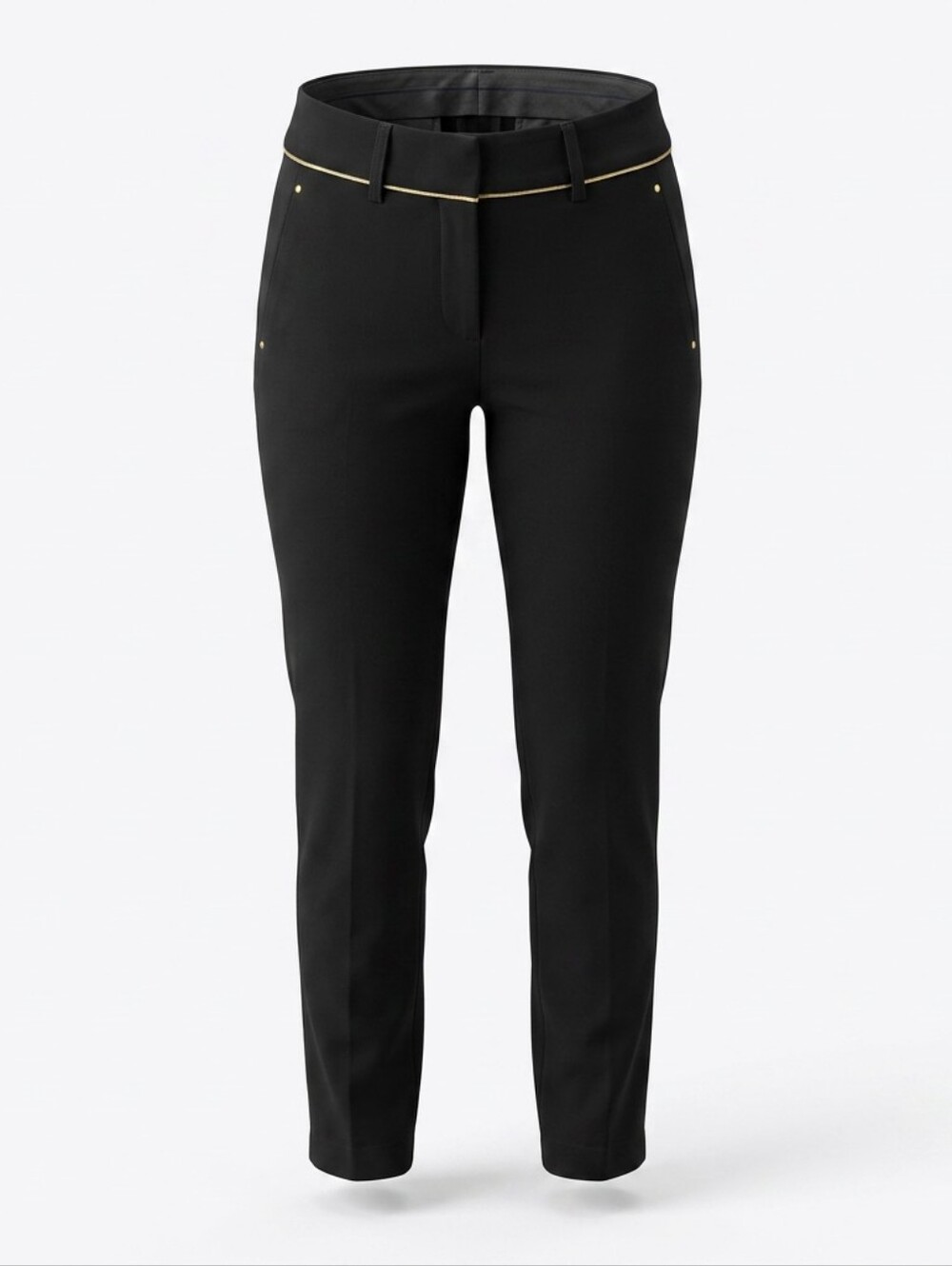 Rag & Bone Made For Intermix NWT SZ 0 Black Pants Gold Metallic Trim Zip Pockets